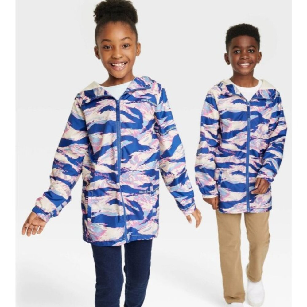 Little Giants Giant Shorties  Kids Zip Up Rain Jacket Blue L